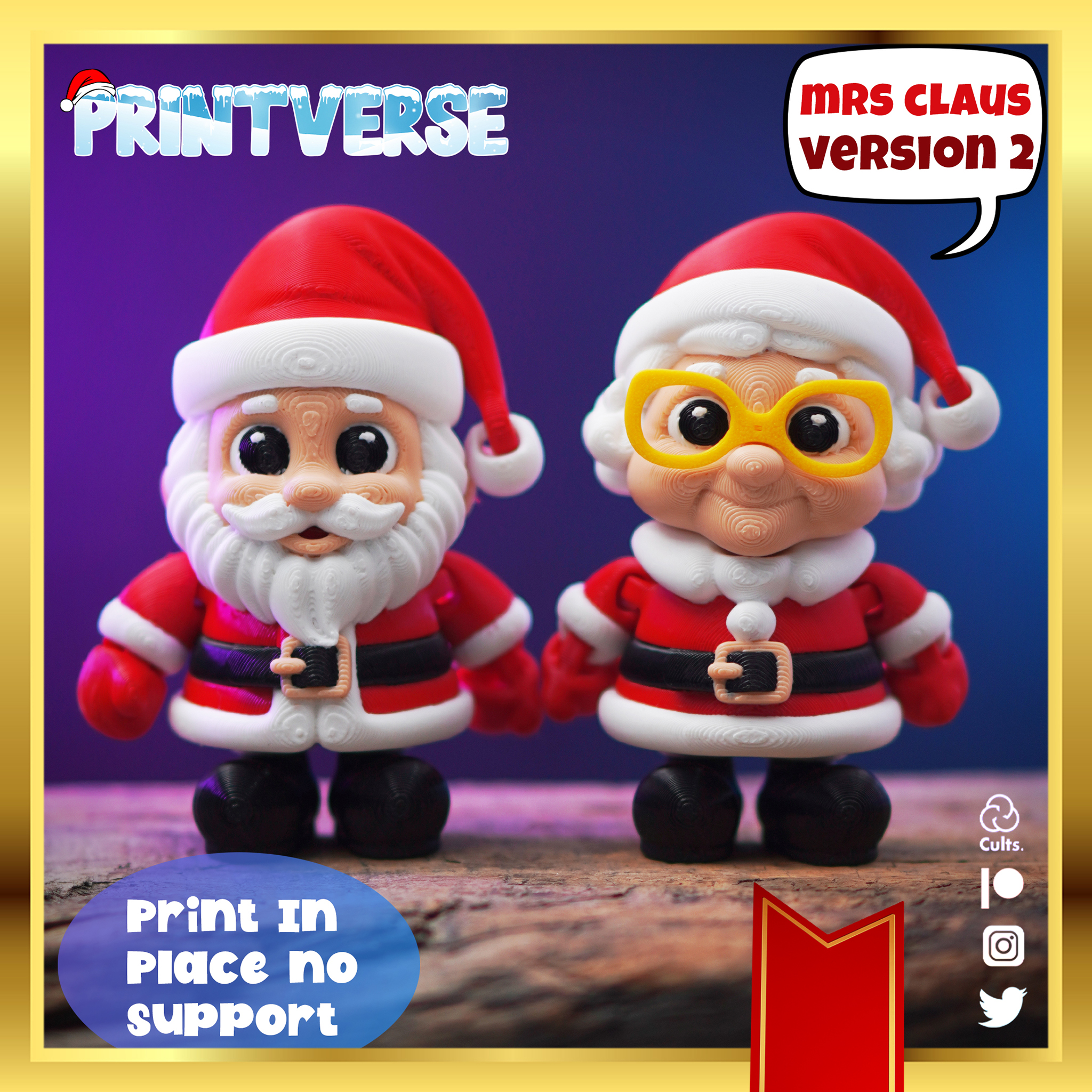 Flexy Print In Place Mrs Claus Exclusive
